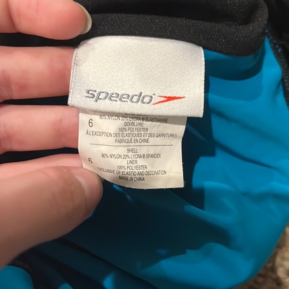 Speedo Distressed One Piece Swimsuit Sz 6 - Picture 9 of 9